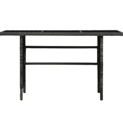 vidaXL - Eethoek - Grijs - Poly rattan