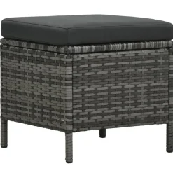 vidaXL - Eethoek - Grijs - Poly rattan