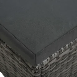 vidaXL - Eethoek - Grijs - Poly rattan