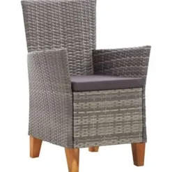 vidaXL - Eethoek Voor Buiten - Grijs - Poly rattan