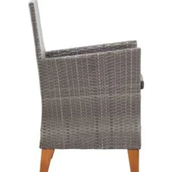 vidaXL - Eethoek Voor Buiten - Grijs - Poly rattan