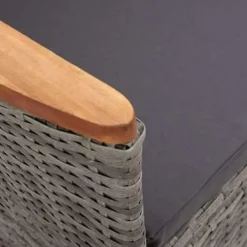 vidaXL - Eethoek Voor Buiten - Grijs - Poly rattan