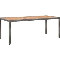 vidaXL - Eethoek Voor Buiten - Grijs - Poly rattan