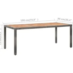 vidaXL - Eethoek Voor Buiten - Grijs - Poly rattan