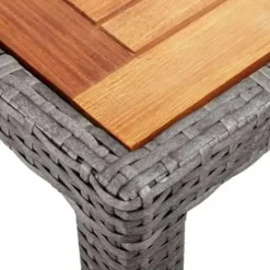 vidaXL - Eethoek Voor Buiten - Grijs - Poly rattan