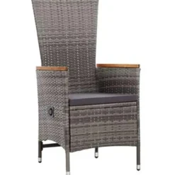 vidaXL - Eethoek Voor Buiten - Grijs - Poly rattan