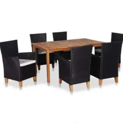 vidaXL - Eethoek Voor Buiten - Multikleur - Poly rattan