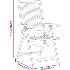 vidaXL - Eetkamerstoel - Bruin - Hout