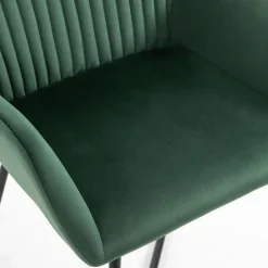 vidaXL - Eetkamerstoel - Groen - Stof - 2 stuks