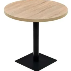 vidaXL - Eetkamertafel - Beige - MDF - Ø 80 x 75 cm