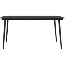 vidaXL - Eetset - Zwart - Staal