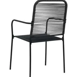 vidaXL - Eetset - Zwart - Staal