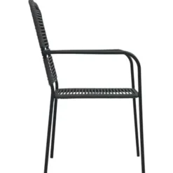 vidaXL - Eetset - Zwart - Staal