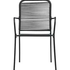 vidaXL - Eetset - Zwart - Staal