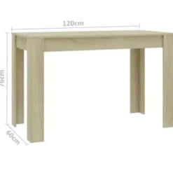 vidaXL - Eettafel - Bruin - Bewerkt hout