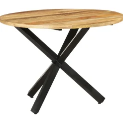 vidaXL - Eettafel - Bruin - Hout - Ø 100 x 75 cm