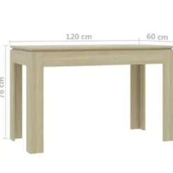 vidaXL - Eettafel - Bruin - Bewerkt hout