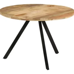 vidaXL - Eettafel - Bruin - Hout - Ø 110 x 75 cm