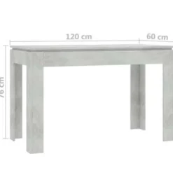 vidaXL - Eettafel - Grijs - Bewerkt hout