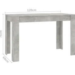 vidaXL - Eettafel - Grijs - Bewerkt hout