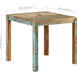 vidaXL - Eettafel - Multikleur - Hout - 82 x 80 x 76 cm
