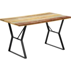vidaXL - Eettafel - Multikleur - Hout - 140 x 80 x 76 cm