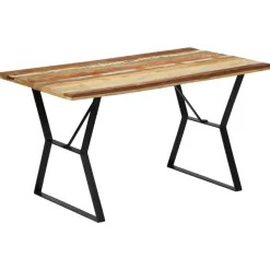 vidaXL - Eettafel - Multikleur - Hout - 140 x 80 x 76 cm
