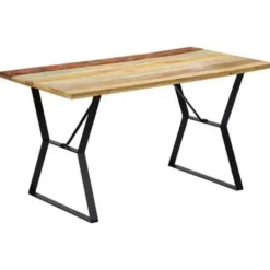 vidaXL - Eettafel - Multikleur - Hout - 140 x 80 x 76 cm