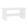 vidaXL - Eettafel - Wit - Bewerkt hout