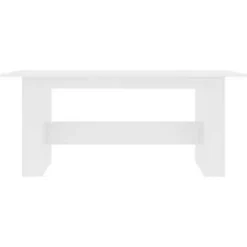 vidaXL - Eettafel - Wit - Bewerkt hout