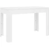 vidaXL - Eettafel - Wit - Bewerkt hout