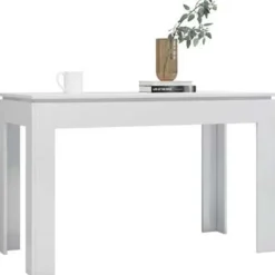 vidaXL - Eettafel - Wit - Bewerkt hout