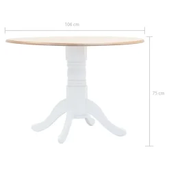 vidaXL - Eettafel - Wit - Hout