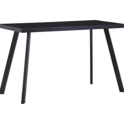 vidaXL - Eettafel - Zwart - Glas - 120 x 60 x 75 cm
