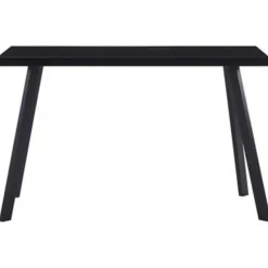 vidaXL - Eettafel - Zwart - Glas - 120 x 60 x 75 cm