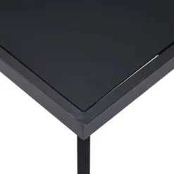 vidaXL - Eettafel - Zwart - Glas - 120 x 60 x 75 cm
