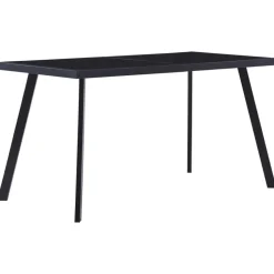 vidaXL - Eettafel - Zwart - Glas - 140 x 70 x 75 cm
