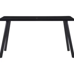 vidaXL - Eettafel - Zwart - Glas - 140 x 70 x 75 cm
