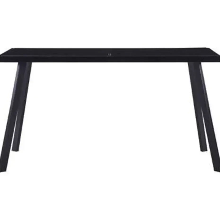 vidaXL - Eettafel - Zwart - Glas - 140 x 70 x 75 cm