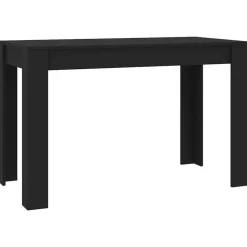 vidaXL - Eettafel - Zwart - Bewerkt hout