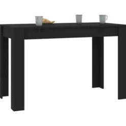 vidaXL - Eettafel - Zwart - Bewerkt hout