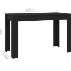 vidaXL - Eettafel - Zwart - Bewerkt hout