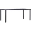 vidaXL - Eettafel - Zwart - MDF - 180 x 90 x 75 cm