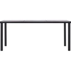 vidaXL - Eettafel - Zwart - MDF - 180 x 90 x 75 cm