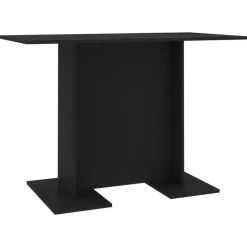 vidaXL - Eettafel - Zwart - Bewerkt hout