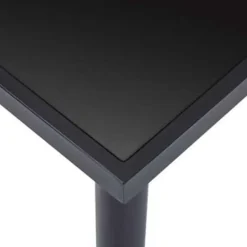 vidaXL - Eettafel - Zwart - Glas - 160 x 80 x 75 cm