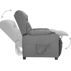 vidaXL - Fauteuil - Grijs - Stof