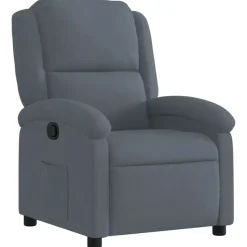 vidaXL - Fauteuil - Grijs - Fluweel