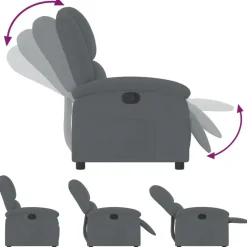 vidaXL - Fauteuil - Grijs - Fluweel