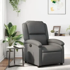 vidaXL - Fauteuil - Grijs - Kunstleer